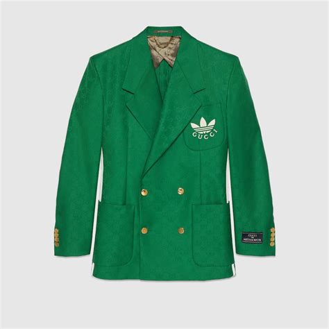 gucci adidas green coat